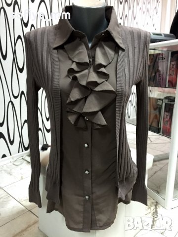 Дамска блуза два цвята, снимка 3 - Блузи с дълъг ръкав и пуловери - 19898762