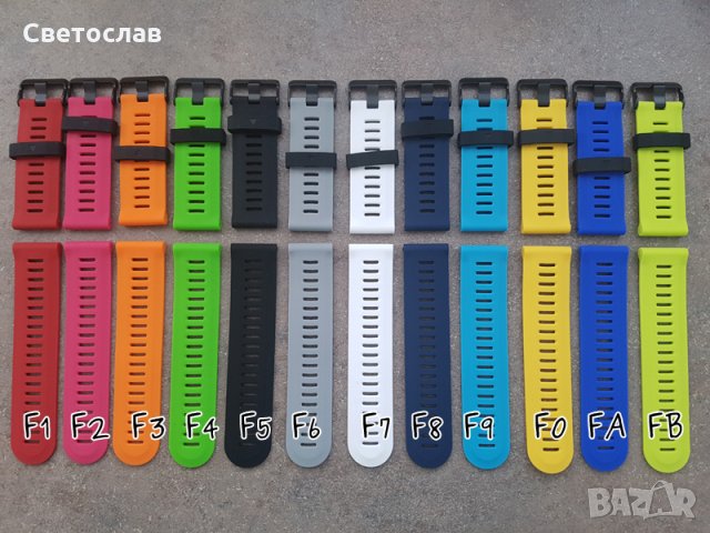 26мм Garmin Fenix 1/2/3/3 HR Fenix 5X, силиконови каишки, каишка, снимка 2 - Каишки за часовници - 22821084
