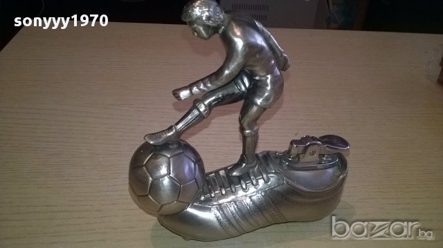 Ретро метална запалка с футболист 14/14/5см-внос швеицария, снимка 12 - Антикварни и старинни предмети - 16451557