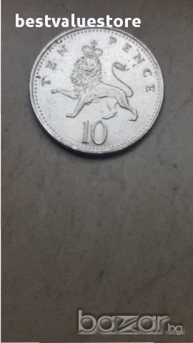 Монета 10 Английски Пенса 2002г. / 2002 20 UK Pence Coin KM# 989, снимка 1 - Нумизматика и бонистика - 15364773