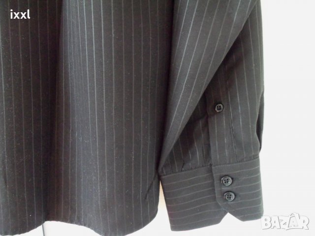 мъжка черна риза с дълъг ръкав- T43/44, снимка 6 - Ризи - 26149390