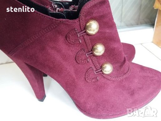 Дамски боти лилав цвят № 37, снимка 3 - Дамски боти - 24475409