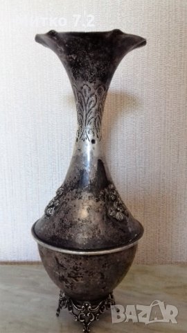 Стара сребърна ваза, снимка 6 - Антикварни и старинни предмети - 25806224