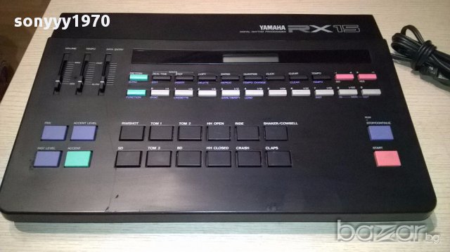 Yamaha rx15 digital rhytm programmer-made in japan-110v-от швеицария, снимка 2 - Ресийвъри, усилватели, смесителни пултове - 15127603