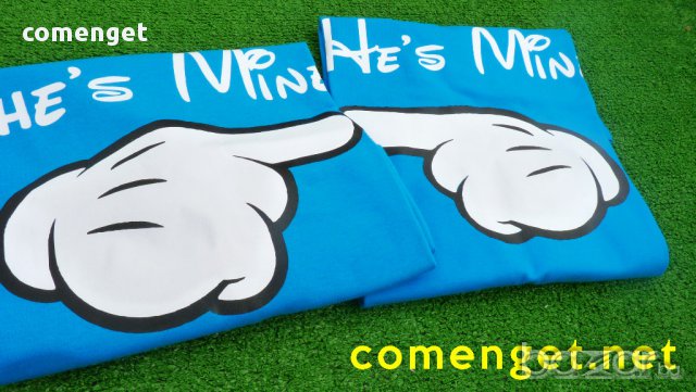 ЗА ВЛЮБЕНИ! LOVE Тениски Мики Маус / Mickey Mouse MINE! Или Поръчай с ТВОЯ идея!, снимка 2 - Тениски - 7338840