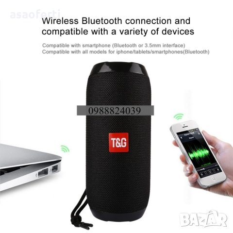 PORTABLE BT Speaker -Портативен Bluetooth стерео високоговорител, снимка 6 - Слушалки и портативни колонки - 23663723