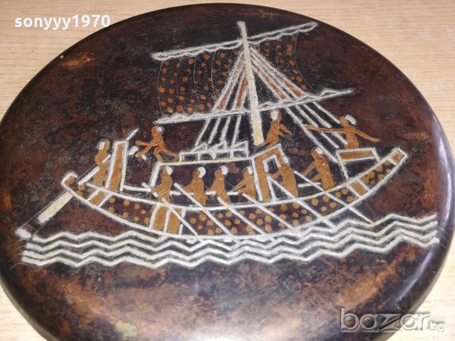 ретро колекция-метална чиния за стена-внос швеицария-24см, снимка 3 - Сватбени рокли - 21103989