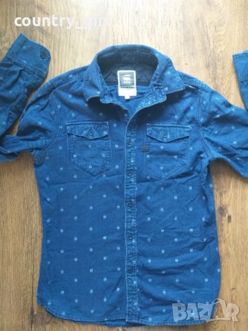 g-star tacoma shirt l/s - страхотна мъжка дънкена риза, снимка 4 - Ризи - 23692347