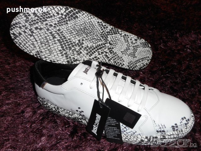 Just Cavalli Men's Faded Snake Print Sneakers, снимка 3 - Маратонки - 20194928