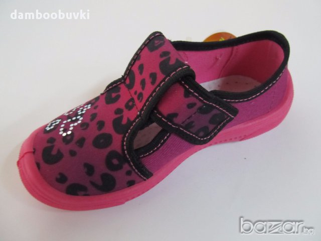 Пантофки циклама/черно, снимка 3 - Бебешки обувки - 17334433