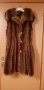 Уникален дълъг кафяв елек от естествен косъм, снимка 2