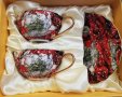  Красив коледен комплект за чай или кафе , снимка 1 - Коледни подаръци - 23656176