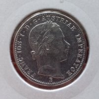 Монета Австрия 1/4 Флорин 1859-В, Франц Йосиф I, аUNC, снимка 2 - Нумизматика и бонистика - 22823376