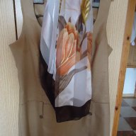 Уникална ленена рокля на Андрюс + шал  , снимка 5 - Рокли - 17526211