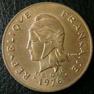 100 франка 1976, Нова Каледония, снимка 2 - Нумизматика и бонистика - 12338242