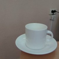 Оригинален костен порцелан -чашка с чинийка за еспресо, снимка 1 - Други стоки за дома - 22952653