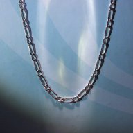 Сребърен синджир, плетка Картие 1:1, снимка 1 - Колиета, медальони, синджири - 16285250