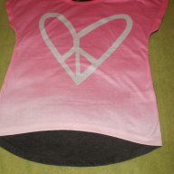 Тениска в розово с щампа сърце,нова,за 7-8 и за 9-10 годишно момиче, снимка 5 - Детски тениски и потници - 10650554