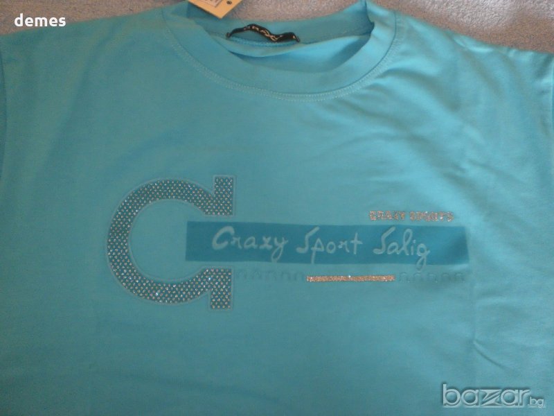  Луксозна тениска за момче в цвят тюркоаз-нова,размер 140, снимка 1
