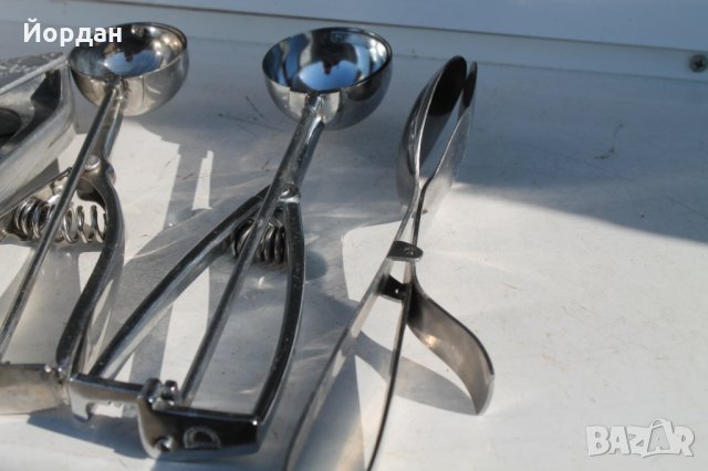 Лот от 5бр кухненски инструменти хром  никел , снимка 5 - Прибори за хранене, готвене и сервиране - 24618705