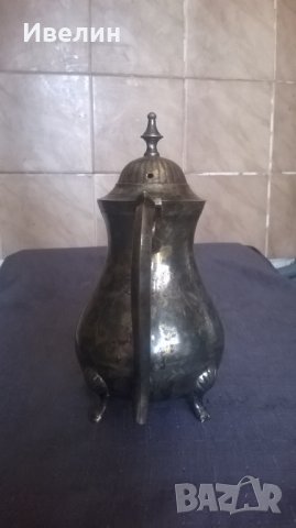 стара посребрена кана от бронз, снимка 4 - Антикварни и старинни предмети - 24637765