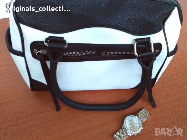 Дамска чанта Express - Black & White Purse, снимка 4 - Чанти - 22410465
