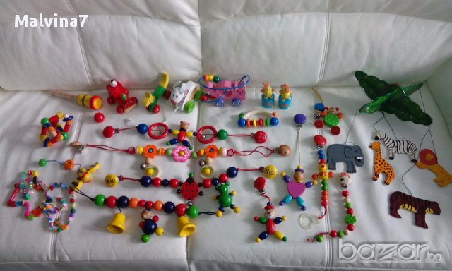 Дървени играчки и дрънкали, снимка 2 - Рисуване и оцветяване - 17775207