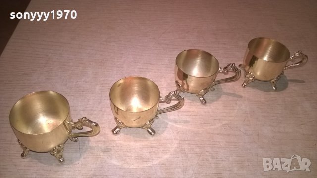 златни чашки 4бр-за кафе/чаи-ретро колекция-внос швеция, снимка 3 - Колекции - 25477997