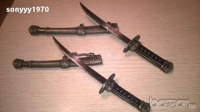 Самураиски метални 21/25см-2бр-внос швеицария, снимка 8 - Антикварни и старинни предмети - 16120460