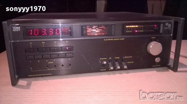 schneider team-6070t hi-fi retro tuner-внос швеицария, снимка 11 - Ресийвъри, усилватели, смесителни пултове - 12728438