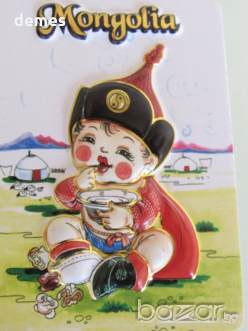 Автентичен 3D магнит от Монголия-серия-13, снимка 2 - Други ценни предмети - 19574331