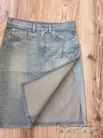 Дамска дънкова пола DIESEL оригинал, size 26/S, с голяма цепка отстрани, като нова