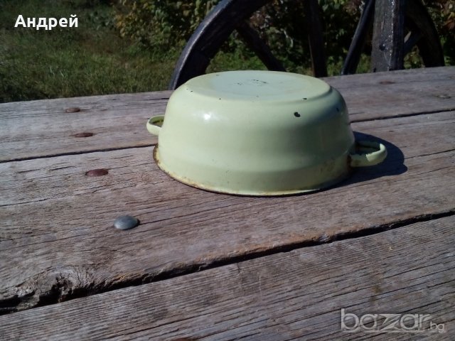 Емайлирана купа, снимка 3 - Антикварни и старинни предмети - 19566825