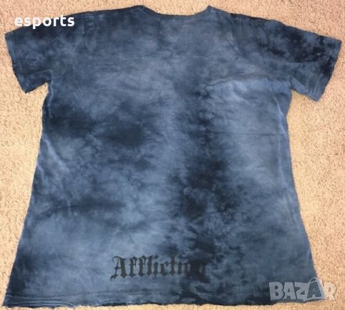 Мъжка тениска AFFLICTION Lion Shield Crest Blue Silver Reactive S SMall, снимка 5 - Тениски - 25982782