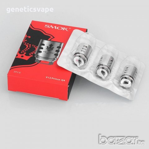 Smok TFV12 Prince coil - Q4, X6, T10, RBA, glass tube , снимка 3 - Вейп без пълнители - 20340422