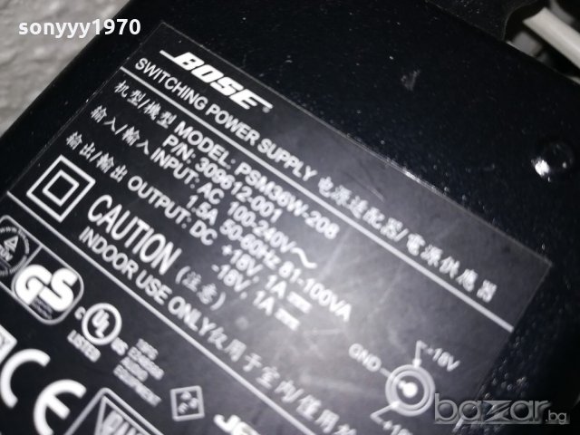 bose power supply psm36w-208 +18/-18v/1a-внос англия, снимка 10 - Ресийвъри, усилватели, смесителни пултове - 20868699