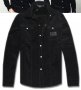 PHILIPP PLEIN BLACK STUDDED DJ MUSIC SKULL Мъжка Плюшена / Ватирана Риза size S / M, снимка 2