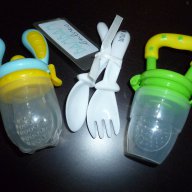 Лот за бебе прибори и силиконови мрежички, снимка 1 - Прибори, съдове, шишета и биберони - 16171542