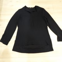 Дамска тъмносиня ефирна риза с дълъг ръкав марка Zara, снимка 1 - Ризи - 24540141