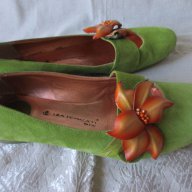  LEA  FOSCATI от ЕСТЕСТВЕНА КОЖА - в два цвята бели и зелени, внос от Италияя, снимка 5 - Дамски ежедневни обувки - 15089786