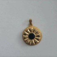 Медальон и пръстен с тъмно син камък, снимка 3 - Колиета, медальони, синджири - 17068096