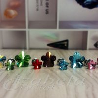 Обеци Сваровски "Flower" с винтчета Swarovski, снимка 14 - Обеци - 10524252