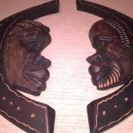 АНТИК-Дървени фигури за стена-2бр-29х14см-внос швеицария, снимка 8 - Антикварни и старинни предмети - 17809978