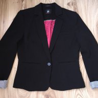 Дамско сако BERSHKA оригинал, размер L, черно с цикламен хастар , НОВО!!, снимка 1 - Сака - 11049676