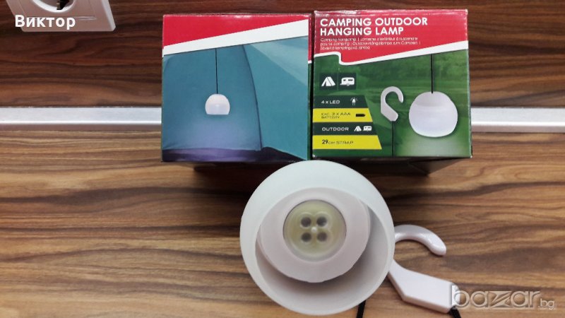 Къмпинг LED лампа с въже за закачане, снимка 1