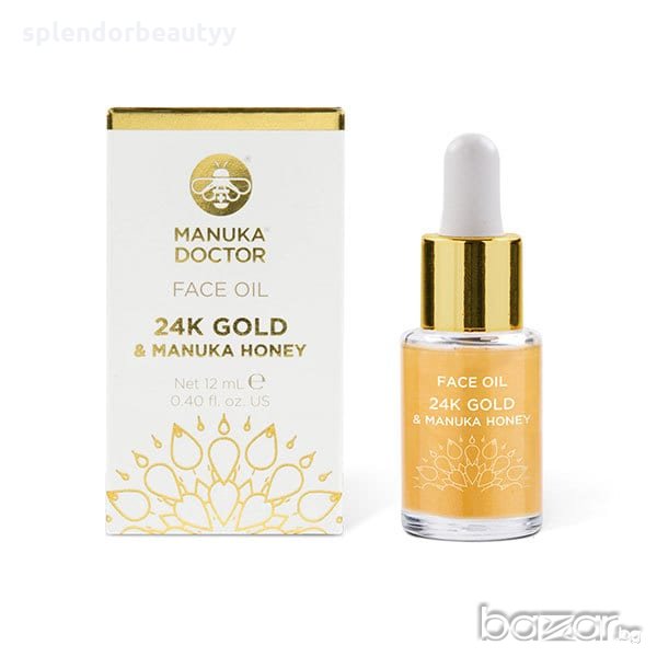Био Козметика Manuka Doctor 24K Gold & Manuka Honey Face Oil 12ml Масло за лице, снимка 1