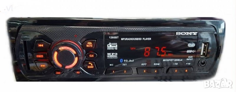 Радио за автомобил/ SONY/ с Mp3 Bluetooth мод. 1260 BT, снимка 1