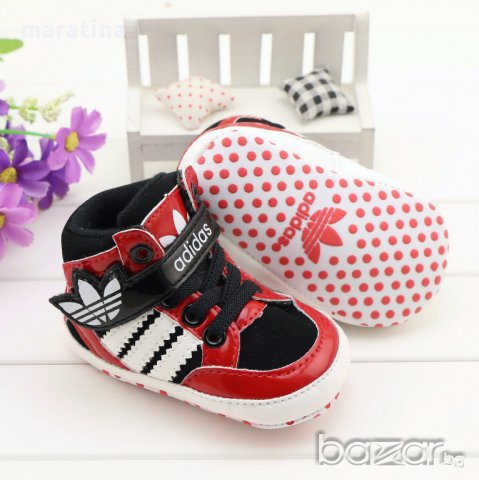  бебешки маратонки буйки обувки адидас adidas baby new red, снимка 1 - Бебешки обувки - 13405117