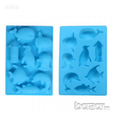 силиконов молд форма риби рибки делфин пингвин кит за украса торта фондан шоколад гипс, снимка 2 - Форми - 13454864