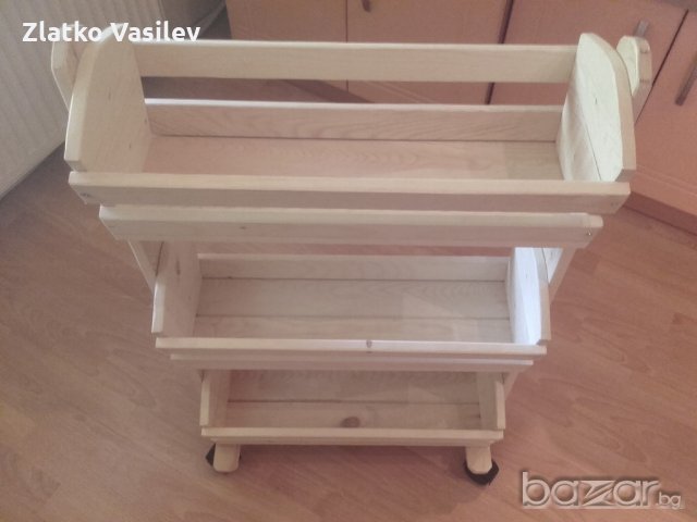 Дървен стелаж, снимка 4 - Кухни - 18813731